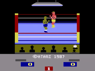 RealSports Boxing title screen for Atari 2600